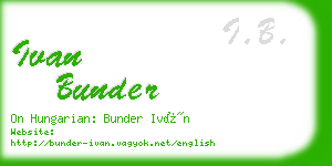 ivan bunder business card